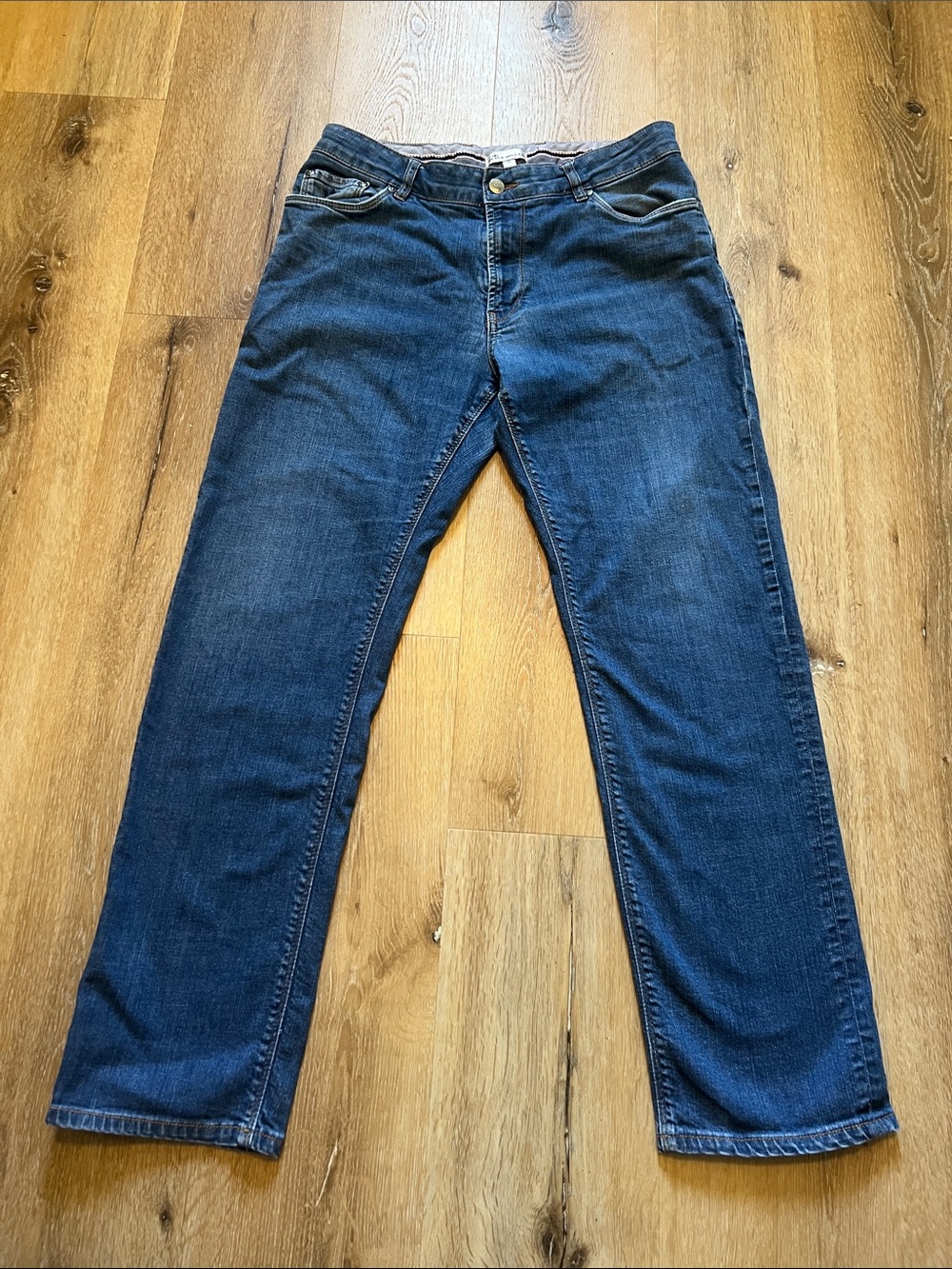 Peter Millar Navy Straight-Leg Jeans Waist 35 Inseam 29